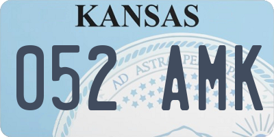 KS license plate 052AMK