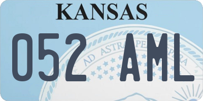 KS license plate 052AML