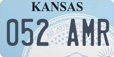 KS license plate 052AMR