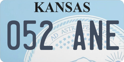 KS license plate 052ANE