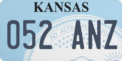KS license plate 052ANZ
