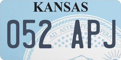 KS license plate 052APJ