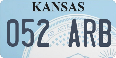 KS license plate 052ARB