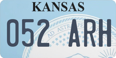 KS license plate 052ARH