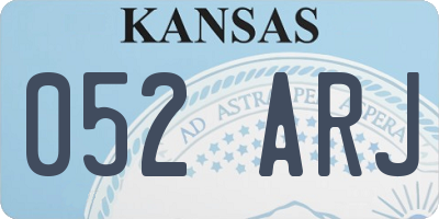 KS license plate 052ARJ