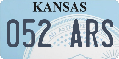 KS license plate 052ARS