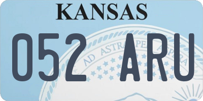 KS license plate 052ARU