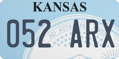 KS license plate 052ARX