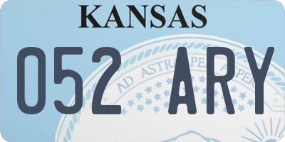 KS license plate 052ARY