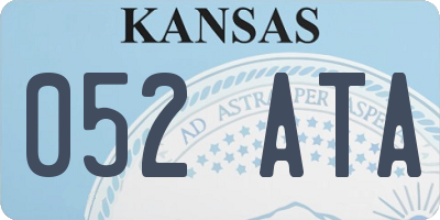 KS license plate 052ATA