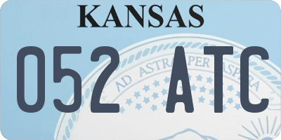 KS license plate 052ATC