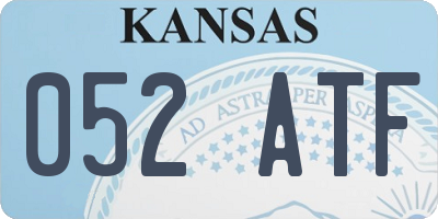 KS license plate 052ATF