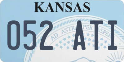 KS license plate 052ATI