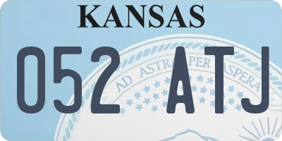 KS license plate 052ATJ