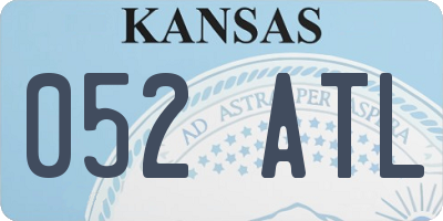 KS license plate 052ATL
