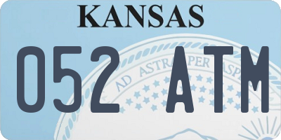 KS license plate 052ATM