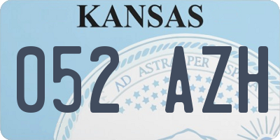 KS license plate 052AZH