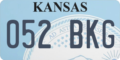 KS license plate 052BKG