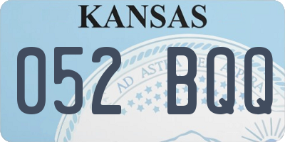 KS license plate 052BQQ