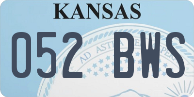 KS license plate 052BWS