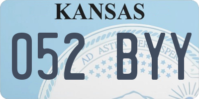 KS license plate 052BYY