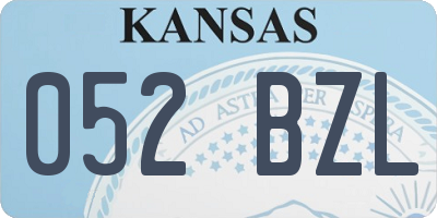 KS license plate 052BZL