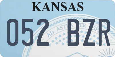 KS license plate 052BZR