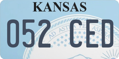 KS license plate 052CED