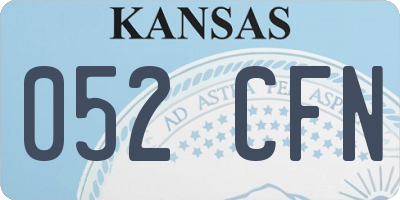 KS license plate 052CFN