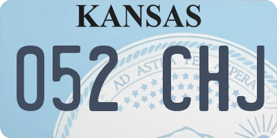 KS license plate 052CHJ