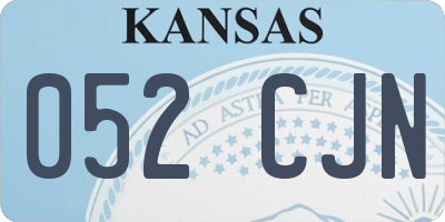 KS license plate 052CJN