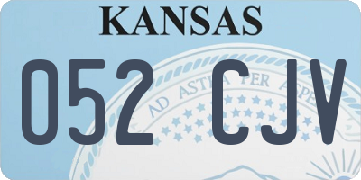 KS license plate 052CJV