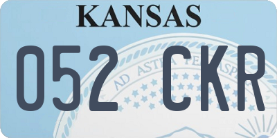 KS license plate 052CKR