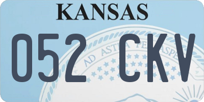 KS license plate 052CKV