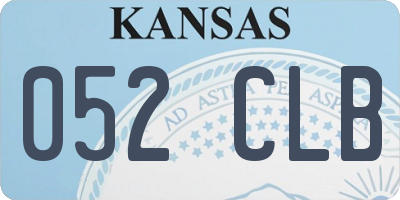 KS license plate 052CLB