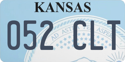 KS license plate 052CLT