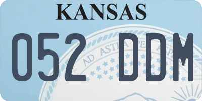 KS license plate 052DDM