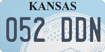KS license plate 052DDN