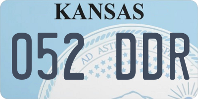 KS license plate 052DDR