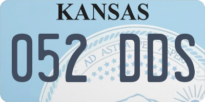 KS license plate 052DDS