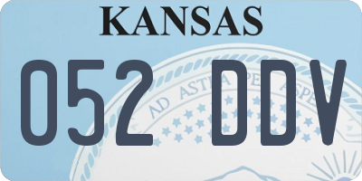 KS license plate 052DDV