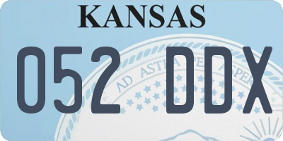 KS license plate 052DDX