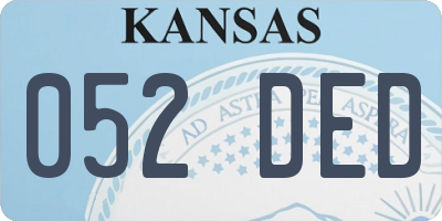 KS license plate 052DED