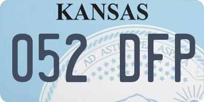 KS license plate 052DFP