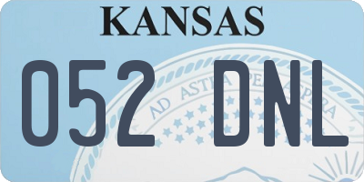KS license plate 052DNL