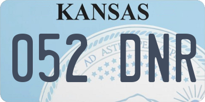KS license plate 052DNR