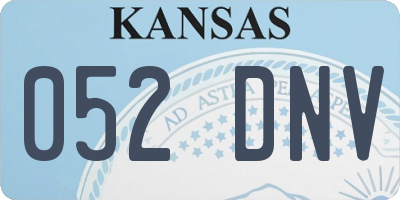 KS license plate 052DNV
