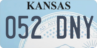 KS license plate 052DNY