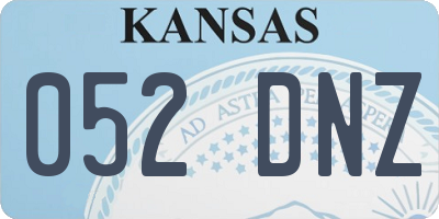 KS license plate 052DNZ