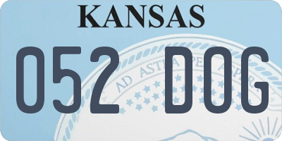 KS license plate 052DOG